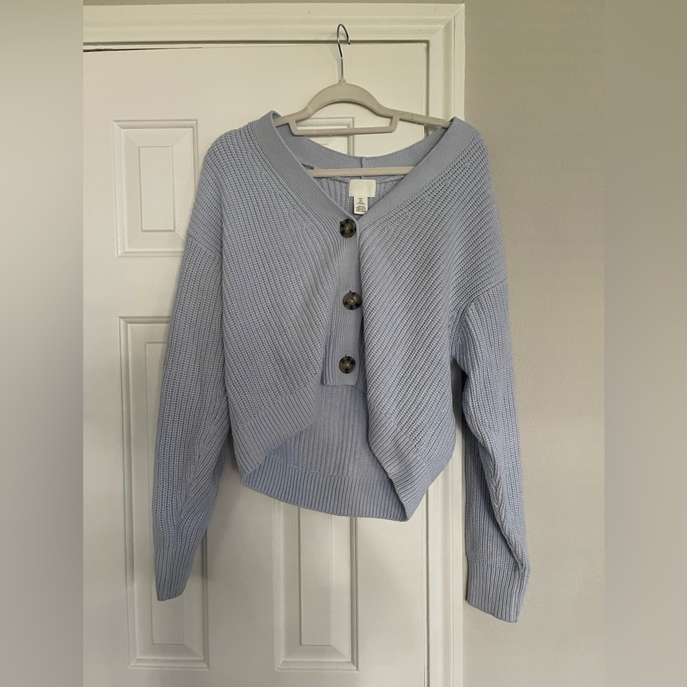 Baby blue cardigan sweater from H&M
